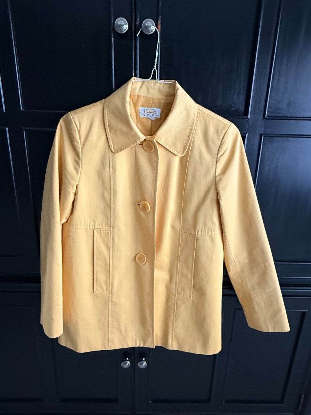 EUC Vintage Talbots Cotton Peacoat Jacket – Canary Yellow size 8